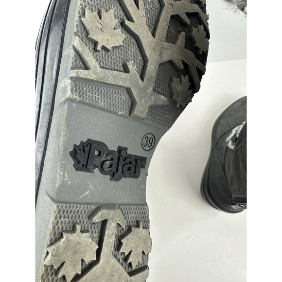 Pajar Women's Knee High Faux Fur Trim Boots Winter Snow Button Grey Size 39 US 8 - Picture 6 of 12